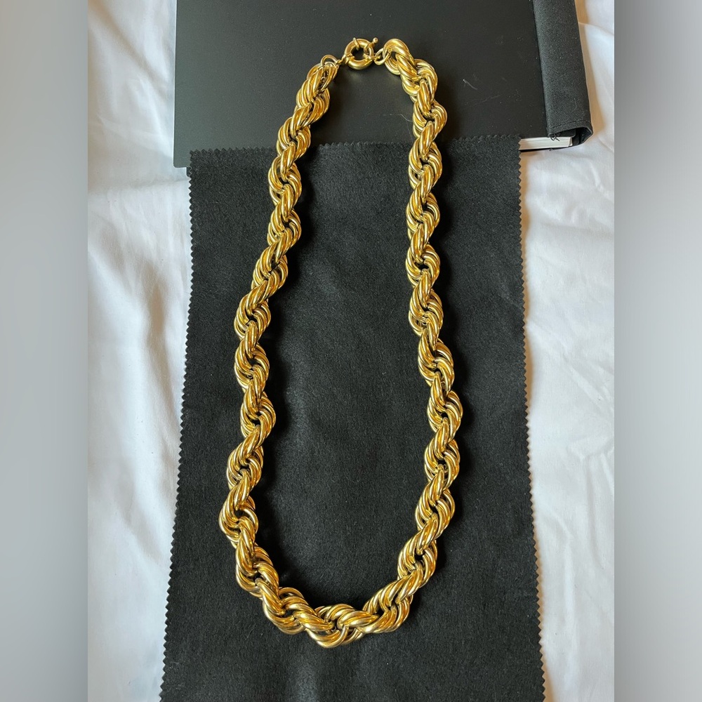 Vintage Gold Chunky 14KB Statement Necklace hip hop rappers